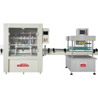 Lienm Semi Automatic Double Head machinery equipments Corrosion chemical  filling  machine and making machine